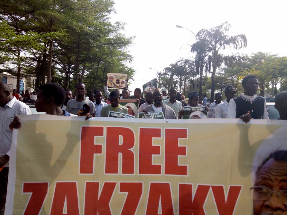  free zakzaky protest in  abuja on 27 feb 